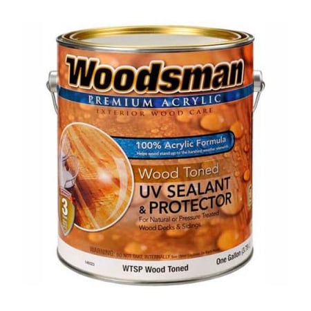 General Paint Woodsman Clear 100% Acrylic Latex Wood Sealer & Protector, Toned, Gallon - 149323